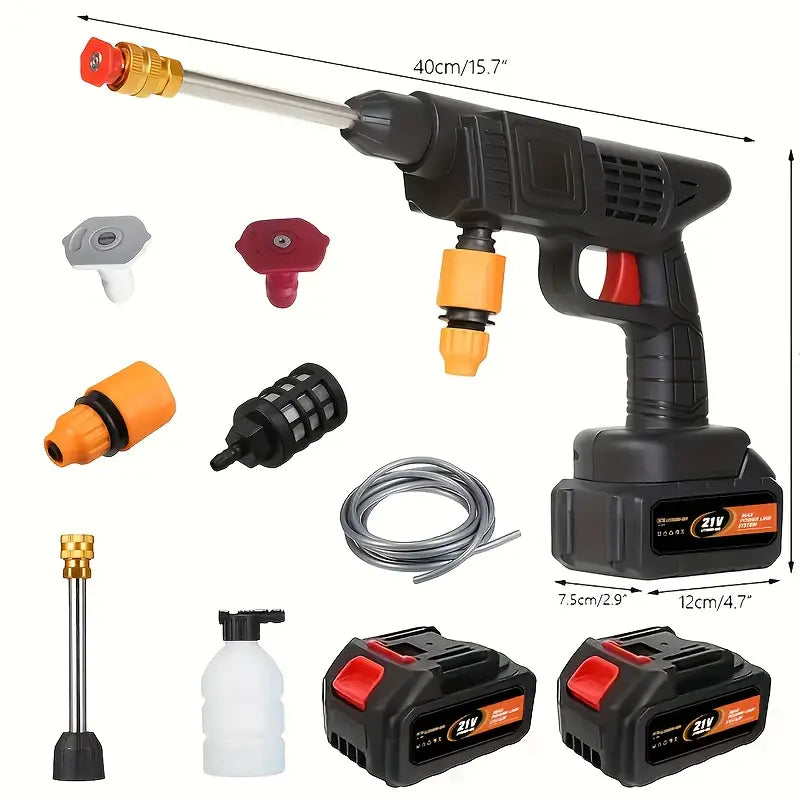 High Pressure Water Gun, Powerful Cleaning for Car And Garden, High Pressure Car Wash Foam Gun - Adjustable Nozzle,