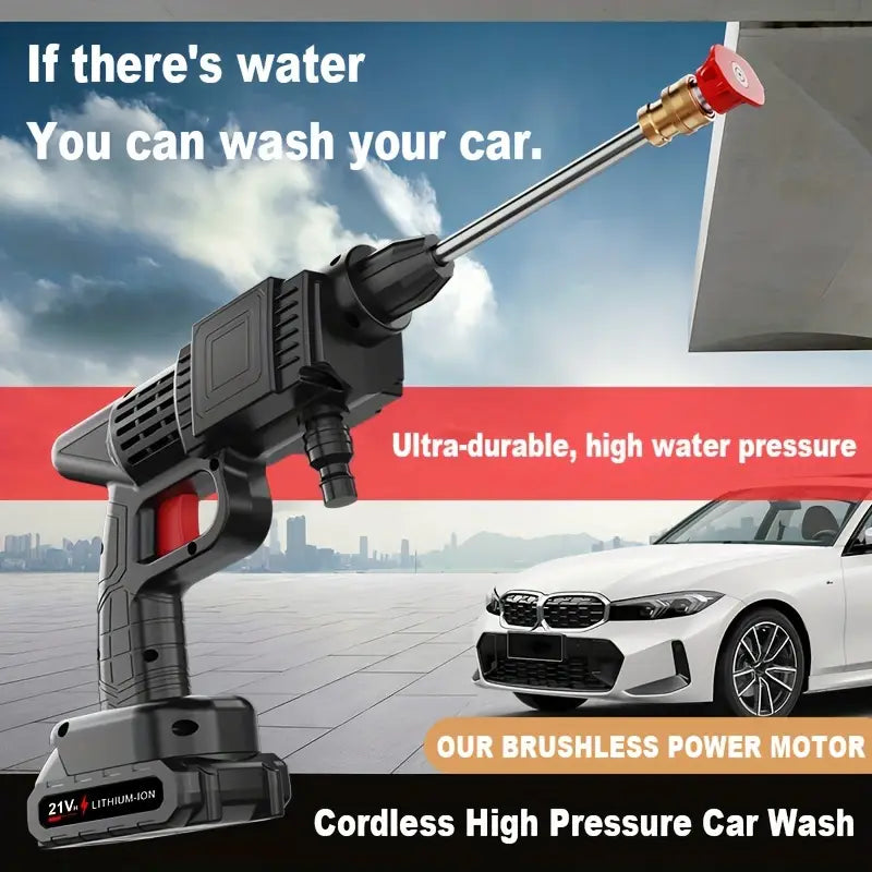 High Pressure Water Gun, Powerful Cleaning for Car And Garden, High Pressure Car Wash Foam Gun - Adjustable Nozzle,